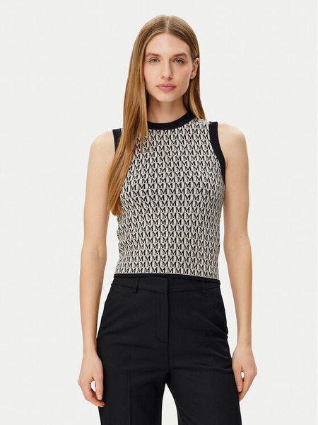 Morgan Top 251-MESTO Czarny Regular Fit. Czarne swetry klasyczne Morgan, l, bez wzorów, z syntetyku, bez kołnierzyka, bez ramiączek. Za 119,99 zł.