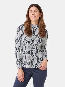 Gerry Weber Koszulka w kolorze beżowo-czarnym rozmiar: 40. Brązowe bluzki Gerry Weber, s, bez wzorów, bez kołnierzyka, bez ramiączek. Za 96,60 zł.