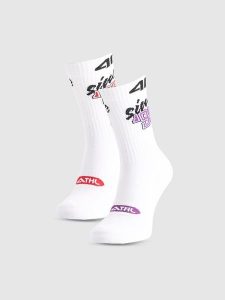 4F Skarpety casual za kostkę (2-pack) damskie - multikolor 35-38. Skarpetki 4f, bez wzorów, z materiału. Za 49,99 zł.