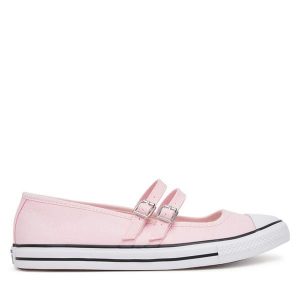 Baleriny Converse. Czerwone balerinki Converse, bez wzorów, bez obcasa, bez zapięcia. Za 209,99 zł.