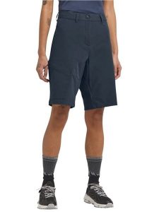 Jack Wolfskin Szorty funkcyjne w kolorze granatowym rozmiar: 42. Niebieskie spodenki sportowe Jack Wolfskin, bez wzorów, outdoorowe. Za 214,78 zł.