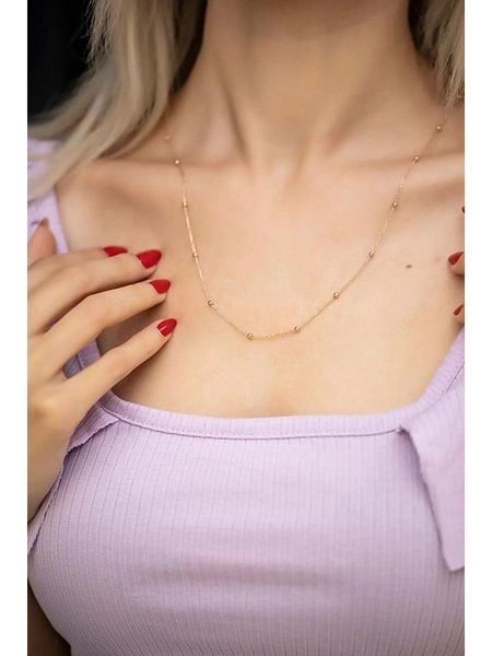 Miu Silver Pozłacany naszyjnik z elementami ozdobnymi - dł. 42 cm rozmiar: onesize. Różowe naszyjniki Miu Silver, pozłacane. Za 100,28 zł.