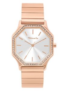 Tamaris Zegarek kwarcowy w kolorze różowozłoto-białym rozmiar: onesize. Białe, analogowe zegarki Tamaris. Za 208,83 zł.