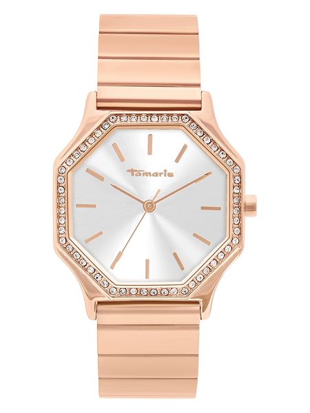 Tamaris Zegarek kwarcowy w kolorze różowozłoto-białym rozmiar: onesize. Białe, analogowe zegarki Tamaris. Za 222,41 zł.