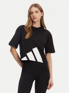 Adidas T-Shirt Essentials Big Logo Boyfriend JG8736 Czarny Loose Fit. Czarne t-shirty ADIDAS, xs, bez wzorów, z bawełny, bez kołnierzyka, bez ramiączek. Za 89,99 zł.