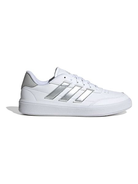 Adidas Sneakersy "Courtblock" w kolorze srebrno-białym rozmiar: 39 1/3. Białe trampki ADIDAS, bez wzorów, bez zapięcia. Za 187,52 zł.