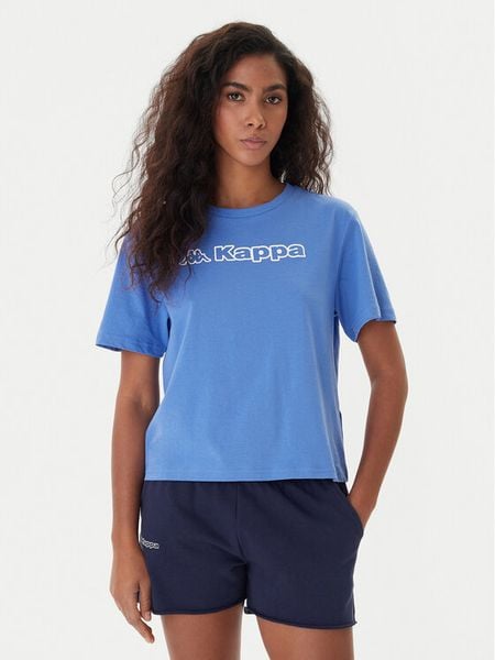 Kappa T-Shirt Frega 351M1KW Turkusowy Regular Fit. Niebieskie t-shirty Kappa, m, bez wzorów, z bawełny, bez kołnierzyka, bez ramiączek. Za 59,99 zł.