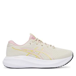Buty do biegania Asics. Szare buty sportowe ASICS, bez wzorów, bez zapięcia, do biegania. Za 399,99 zł.