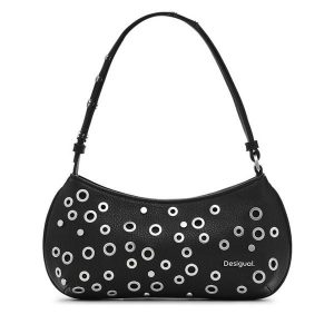 Torebka Desigual. Czarne torebki klasyczne Desigual, bez wzorów, bez dodatków. Za 209,99 zł.
