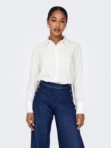 ONLY Koszula w kolorze białym rozmiar: XL. Białe koszule ONLY, xl, bez wzorów, z włókna, bez kołnierzyka, bez ramiączek. Za 114,17 zł.
