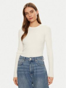 JJXX Sweter Jodi 12250072 Biały Slim Fit. Białe swetry klasyczne JJXX, m, z wiskozy, bez kołnierzyka. Za 79,99 zł.