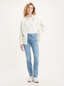 Levi´s Dżinsy - Slim fit - w kolorze błękitnym rozmiar: W23/L30. Niebieskie jeansy z aplikacjami, z podwyższonym stanem. Za 114,17 zł.