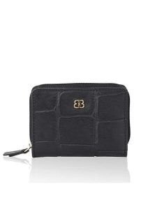 Bellicci Skórzany portfel "Veneta" w kolorze czarnym - 11 x 8 x 2 cm rozmiar: onesize. Czarne portfele Bellicci, bez wzorów, z materiału. Za 95,92 zł.