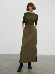 BGN Spódnica w kolorze khaki rozmiar: 34. Brązowe spódnice BGN, na co dzień, bez wzorów, maxi. Za 78,99 zł.