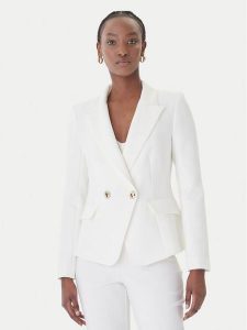 Rinascimento Marynarka CFC0128643003 Biały Regular Fit. Białe marynarki i żakiety Rinascimento, xl, bez wzorów, z syntetyku. Za 574,99 zł.