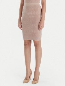 Marciano Guess Spódnica ołówkowa 5BGD00 5661Z Beżowy Slim Fit. Brązowe spódnice Marciano Guess, xxs, z aplikacjami, z syntetyku. Za 489,99 zł.