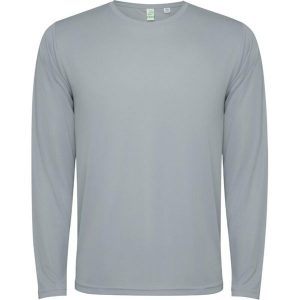 Koszulka Z Długim Rękawem Unisex Dla Dorosłych Estoril. Szare bluzki ROLY, bez wzorów, sportowe, bez kołnierzyka, bez ramiączek. Za 35,99 zł.