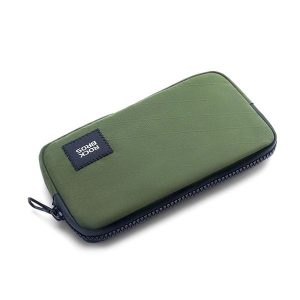 Saszetka rowerowa Rockbros na telefon, klucze, portfel. Zielone nerki i saszetki ROCKBROS, bez wzorów, z materiału. Za 54,99 zł.