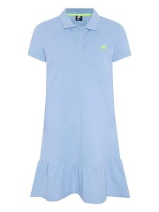 Polo Sylt Sukienka polo w kolorze błękitnym rozmiar: XXL. Niebieskie sukienki Polo Sylt, xxl, bez wzorów, z bawełny, bez kołnierzyka, bez ramiączek, midi. Za 127,35 zł.