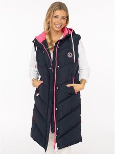 Zwillingsherz Kamizelka pikowana w kolorze granatowym rozmiar: XXL. Niebieskie kamizelki Zwillingsherz, xxl, bez wzorów, bez kołnierzyka, bez ramiączek, bez kaptura. Za 217,99 zł.