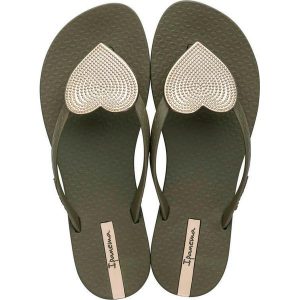 Japonki plażowe damskie Ipanema Maxi Fashion II Fem. Brązowe klapki Ipanema, bez wzorów, bez obcasa. W wyprzedaży za 196,65 zł.