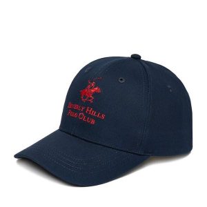 Czapka z daszkiem Beverly Hills Polo Club. Niebieskie czapki Beverly Hills Polo Club, bez wzorów. Za 79,99 zł.