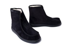 BEFADO DR ORTO 996D 013 czarny, obuwie profilaktyczne damskie. Czarne kapcie Befado Dr Orto, bez wzorów, z wełny. Za 134,90 zł.