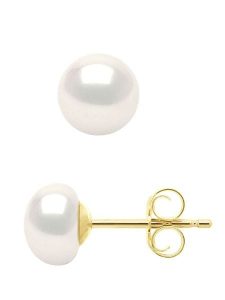 ATELIERS SAINT GERMAIN Złote kolczyki-wkrętki z perłami rozmiar: onesize. Białe kolczyki ATELIERS SAINT GERMAIN, z perłą, złote. Za 217,99 zł.
