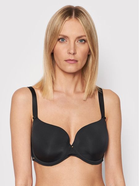 Selmark Biustonosz z fiszbiną Etna 10517 Czarny. Czarne biustonosze Selmark, bez wzorów, z syntetyku. Za 139,99 zł.