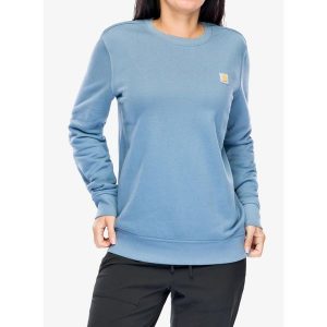 Bluza bez kaptura damska Carhartt French Terry Crewneck Sweatshirt. Czarne bluzy CARHARTT, s, bez wzorów, bez kaptura. Za 235,99 zł.