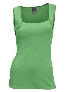 Heine Top w kolorze zielonym rozmiar: 38. Zielone topy Heine, bez wzorów, z bawełny, bez kołnierzyka, bez ramiączek. Za 52,42 zł.