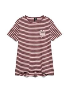Vero Moda Koszulka w kolorze bordowym rozmiar: L. Czerwone bluzki Vero Moda, l, bez wzorów, z bawełny, bez kołnierzyka, bez ramiączek. Za 66,00 zł.
