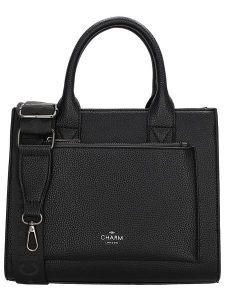 Charm Torebka w kolorze czarnym - 26 x 21 x 13 cm rozmiar: onesize. Czarne torebki klasyczne Charm, bez wzorów, z materiału, przez ramię, bez dodatków. Za 108,99 zł.