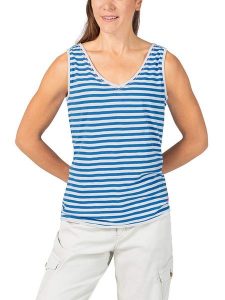 Timezone Top w kolorze niebieskim rozmiar: XS. Niebieskie topy Timezone, xs, bez wzorów, z bawełny, bez kołnierzyka, bez ramiączek. Za 35,02 zł.