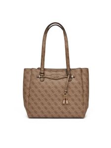 Guess Torebka Katya HWSG96 52230 Brązowy. Brązowe torebki klasyczne Guess, z aplikacjami, ze skóry, bez dodatków. Za 379,99 zł.