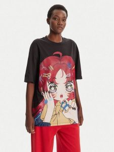 HUGO T-Shirt 50545061 Czarny Oversize. Czarne t-shirty Hugo, m, bez wzorów, z bawełny, bez kołnierzyka, bez ramiączek. Za 209,99 zł.