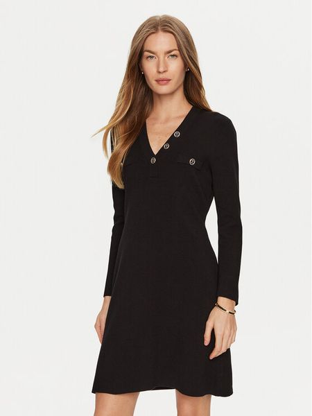 TWINSET Sukienka dzianinowa 241TP3094 Czarny Regular Fit. Czarne kombinezony Twinset, s, bez wzorów, z dzianiny, bez kołnierzyka, bez ramiączek. Za 469,99 zł.