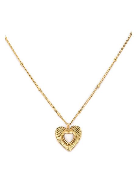 MOODE Naszyjnik "Elisabetta" z zawieszką - dł. 41 cm rozmiar: onesize. Żółte naszyjniki MOODE, ze stali. Za 43,99 zł.