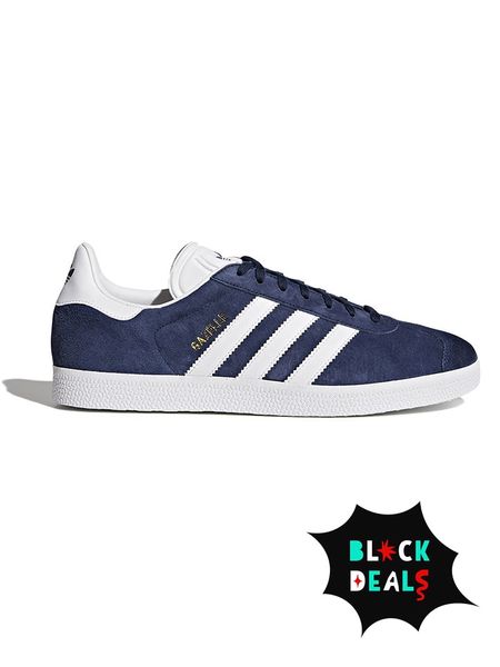 Adidas Skórzane sneakersy "Gazelle" w kolorze granatowo-białym rozmiar: 40 2/3. Białe trampki ADIDAS, bez wzorów, z materiału, bez zapięcia. Za 382,99 zł.