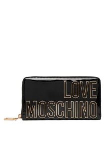 LOVE MOSCHINO Portfel JC5513PP0OKE0000 Czarny. Czarne portfele LOVE MOSCHINO, bez wzorów, ze skóry. Za 459,99 zł.
