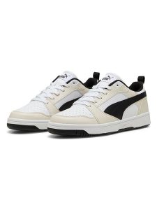 Puma Sneakersy "Rebound v6" w kolorze biało-beżowo-czarnym rozmiar: 41. Białe trampki Puma, bez wzorów, bez zapięcia. Za 179,95 zł.