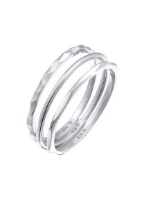 Elli Damski Basic Stacking zestaw 3 częściowy w srebrze 925 Sterling Silver Pierścionki 1 ct. Szare pierścionki Elli, srebrne. Za 283,89 zł.