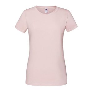 Koszulka Damska Iconic 195 Premium Ringspun Cotton T-shirt. Niebieskie bluzki FRUIT OF THE LOOM, xs, bez wzorów, sportowe, bez kołnierzyka, bez ramiączek. Za 32,99 zł.