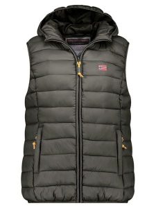 Geographical Norway Kamizelka pikowana "Vatikolor" w kolorze khaki rozmiar: XL. Brązowe kamizelki Geographical Norway, xl, bez wzorów, bez kołnierzyka, bez ramiączek, bez kaptura. Za 131,74 zł.