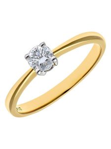 Diamant Exquis Złoty pierścionek z diamentem rozmiar: 50. Żółte pierścionki Diamant Exquis, z diamentem, złote. Za 3 131,99 zł.