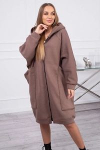 Bluza ocieplana oversize mocca. Bluzy KESI, l, bez wzorów, z bawełny, bez kaptura. Za 334,56 zł.
