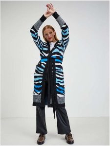 Orsay Kardigan w kolorze czarno-niebieskim rozmiar: L. Czarne kardigany Orsay, l, bez wzorów, z tkaniny, bez ramiączek. Za 104,39 zł.