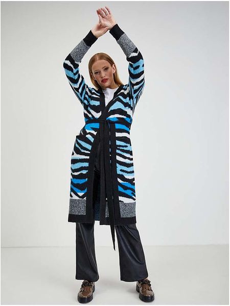 Orsay Kardigan w kolorze czarno-niebieskim rozmiar: L. Czarne kardigany Orsay, z tkaniny. Za 117,73 zł.