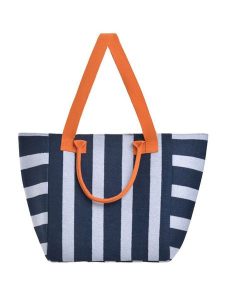 BLE Shopper bag w kolorze granatowo-białym - 40 x 35 x 20 cm rozmiar: onesize. Białe shopper bag BLE, bez wzorów, z materiału, na ramię, bez dodatków. Za 59,95 zł.