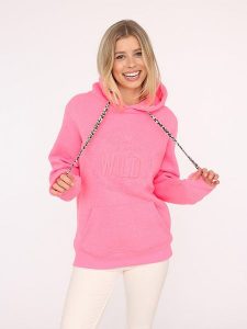 Zwillingsherz Bluza "Nelina" w kolorze jasnoróżowym rozmiar: S/M. Różowe bluzy Zwillingsherz, m, bez wzorów, z bawełny, z kapturem. Za 237,73 zł.